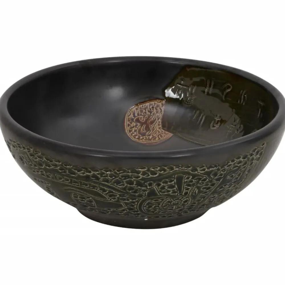 vidaXL Vasque à poser rond Φ41x14 cm céramique
