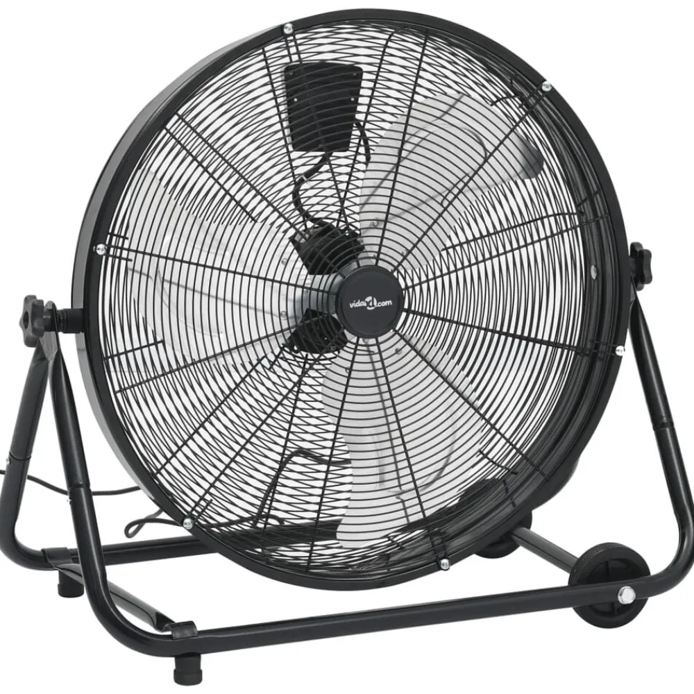vidaXL Ventilateur à tambour industriel 60 cm 172,5 W Noir