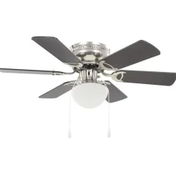 Appareils Électroménagers-vidaXL Ventilateur de plafond orné avec lumière 82 cm Marron foncé