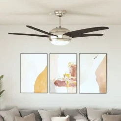vidaXL Ventilateur de plafond orné avec lampe 128 cm