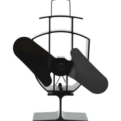 Accessoires Pour Cheminées & Poêles À Bois-vidaXL Ventilateur de poêle alimenté par chaleur 2 pales Noir