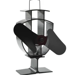 Accessoires Pour Cheminées & Poêles À Bois-vidaXL Ventilateur de poêle alimenté par chaleur 2 pales Noir