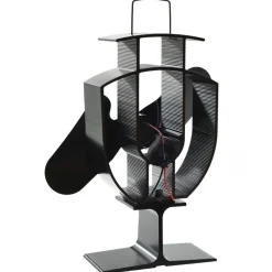 Accessoires Pour Cheminées & Poêles À Bois-vidaXL Ventilateur de poêle alimenté par chaleur 2 pales Noir