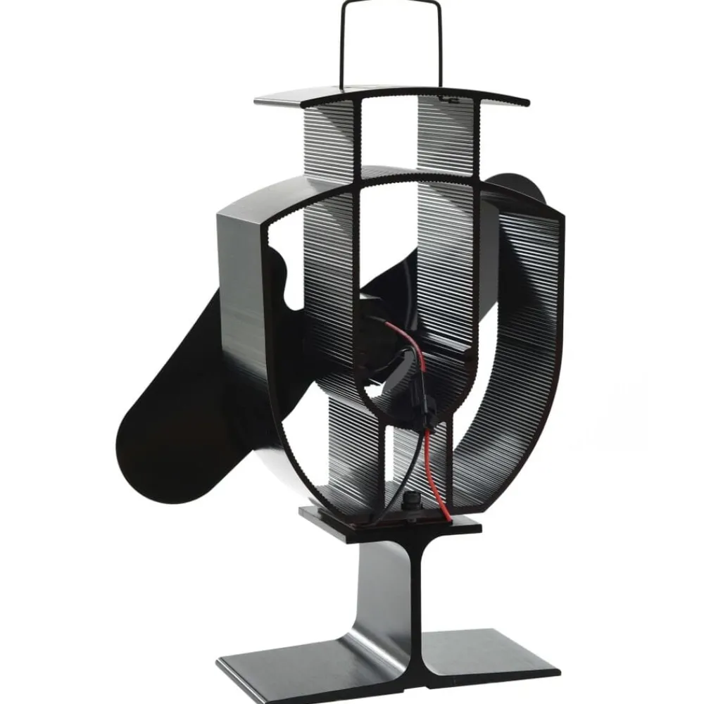Accessoires Pour Cheminées & Poêles À Bois-vidaXL Ventilateur de poêle alimenté par chaleur 2 pales Noir