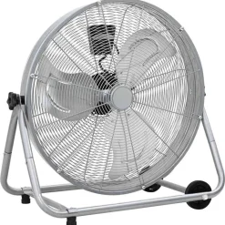Appareils Électroménagers-vidaXL Ventilateur tambour avec roue Argenté 73 x 42 x 70 cm Aluminium