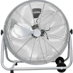 Appareils Électroménagers-vidaXL Ventilateur tambour avec roue Argenté 73 x 42 x 70 cm Aluminium
