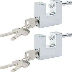 vidaXL Verrou 2 pcs Argenté Acier