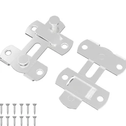 vidaXL Verrou de porte 2 pcs Argenté 70 x 8 mm Acier