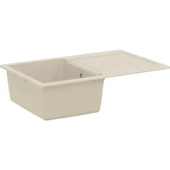 vidaXL Évier 780 x 500 mm 80% Quartz et 20% Résine