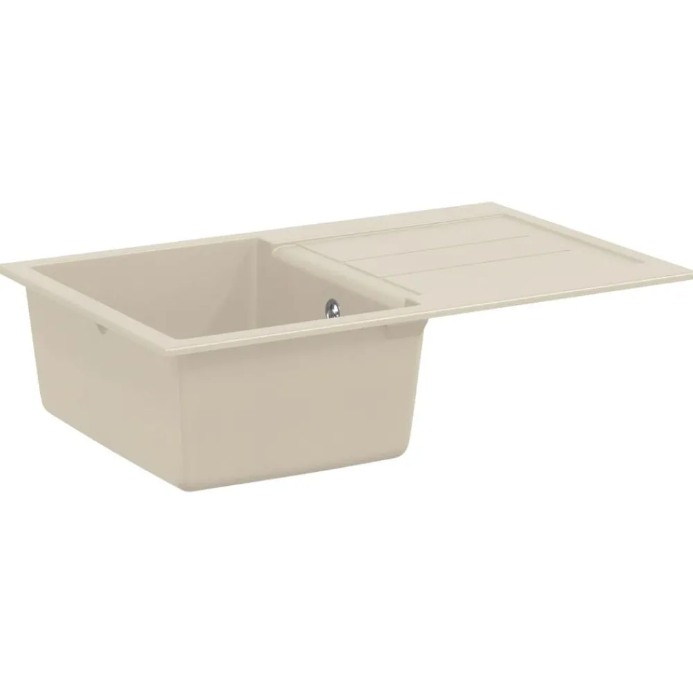 vidaXL Évier 780 x 500 mm 80% Quartz et 20% Résine
