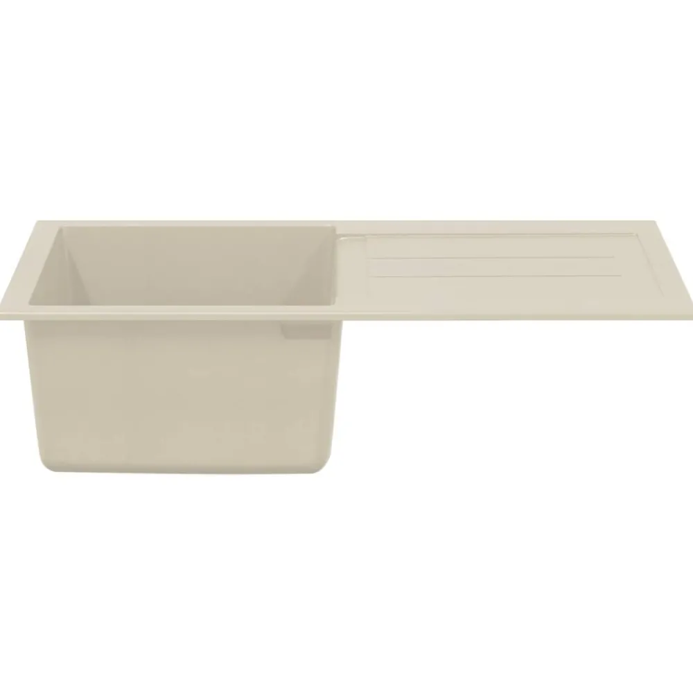 vidaXL Évier 780 x 500 mm 80% Quartz et 20% Résine