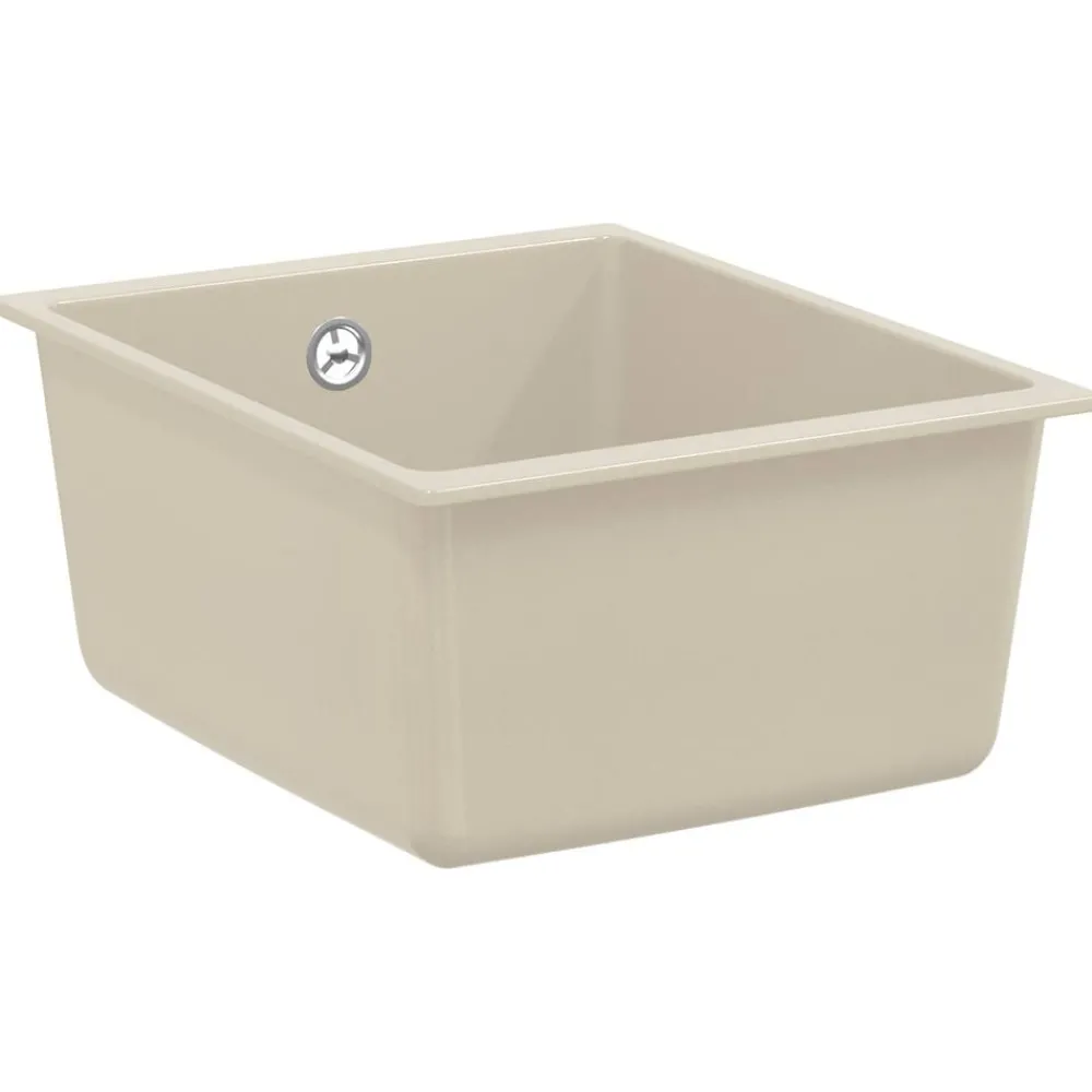 vidaXL Évier 370 x 460 mm 80% Quartz et 20% Résine