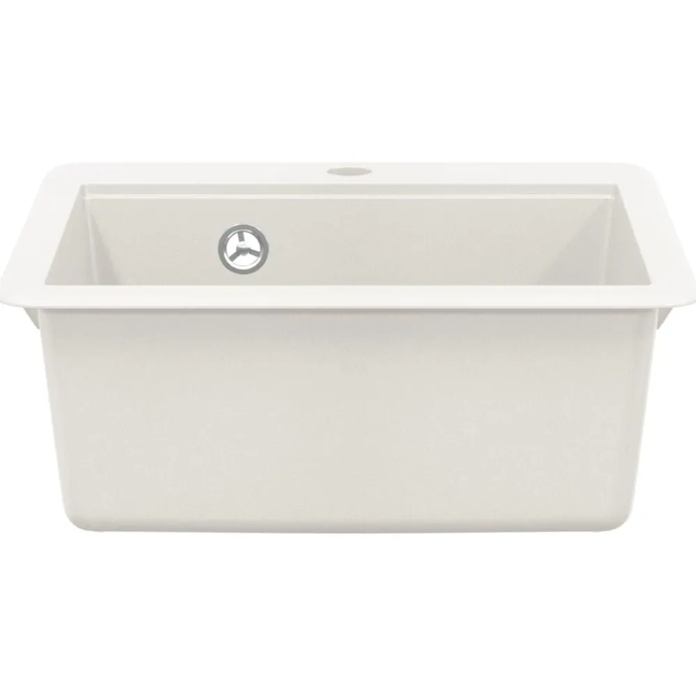 Plomberie-vidaXL Évier 470 x 440 mm Granite Blanc