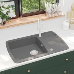 vidaXL Évier de cuisine en granit Bac unique
