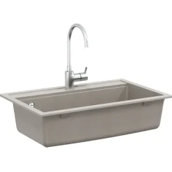 vidaXL Évier de cuisine en granit Bac unique