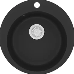 vidaXL Évier de cuisine en granit Bac unique Rond