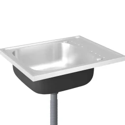Plomberie-vidaXL Évier de cuisine et égouttoir argenté 600x500x155 mm inox