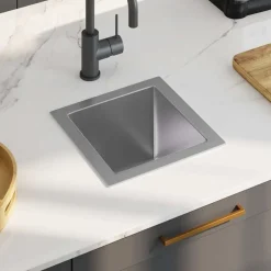 Plomberie-vidaXL Évier de cuisine fait main Acier inoxydable Argent