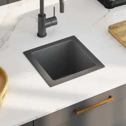 Plomberie-vidaXL Évier de cuisine fait main Acier inoxydable Noir
