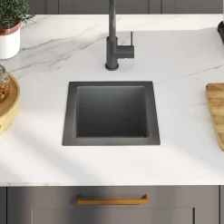 Plomberie-vidaXL Évier de cuisine fait main Acier inoxydable Noir