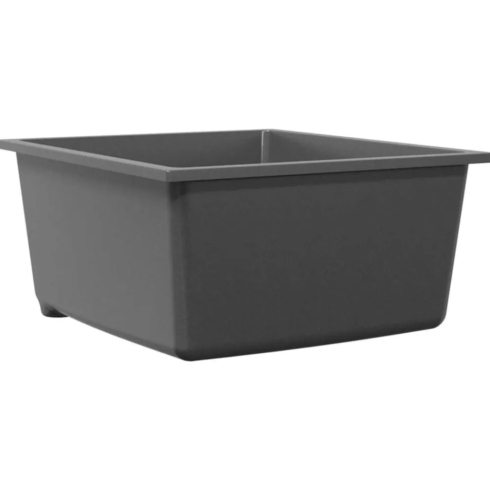 Plomberie-vidaXL Évier de cuisine 38 x 44 x 20 cm Granite Gris