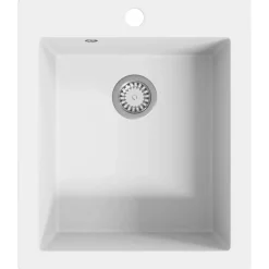 Plomberie-vidaXL Évier de cuisine Granite Blanc