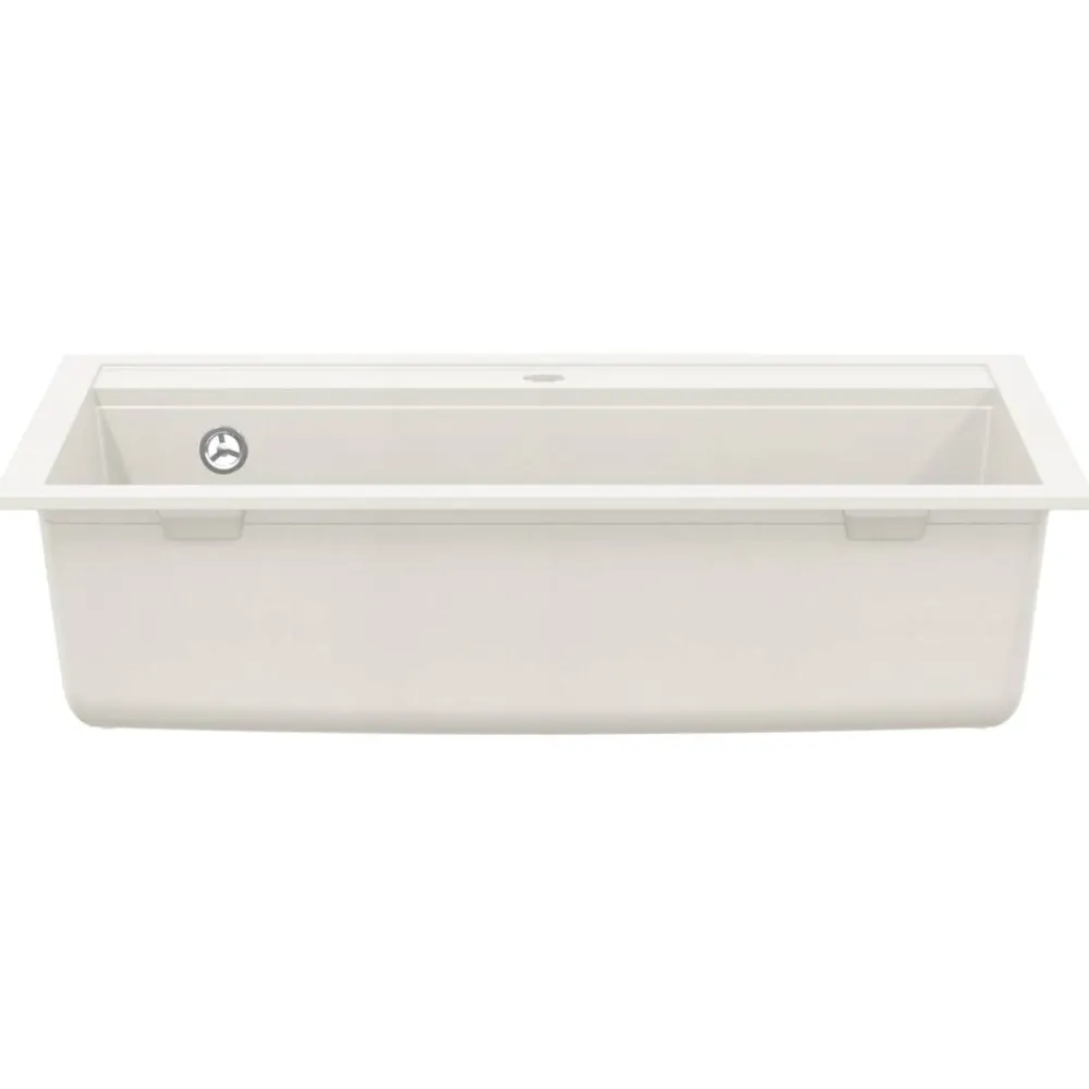 Plomberie-vidaXL Évier de cuisine Granit Seul lavabo Blanc