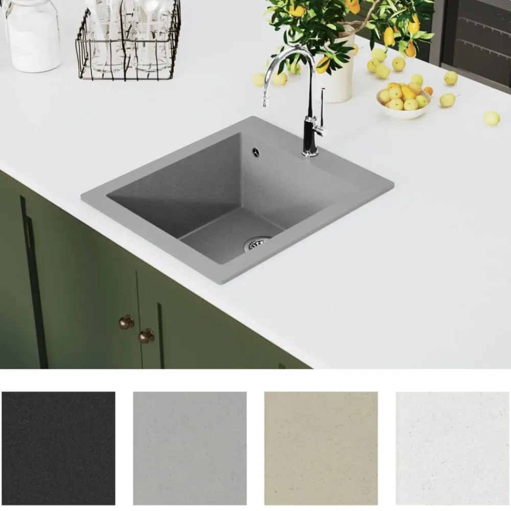 vidaXL Évier de cuisine Granite