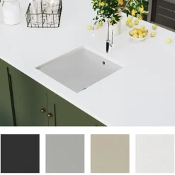 vidaXL Évier de cuisine Granit Seul lavabo