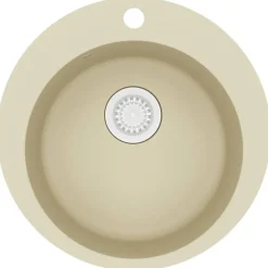 vidaXL Évier de cuisine Granit Seul lavabo Rond