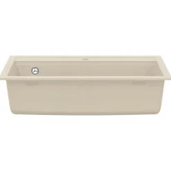 Plomberie-vidaXL Évier de cuisine Granit Seul lavabo Beige