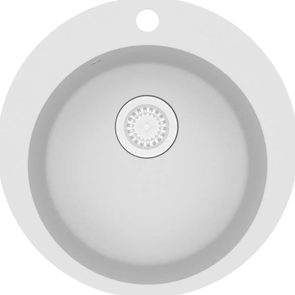 vidaXL Évier de cuisine Granit Rond