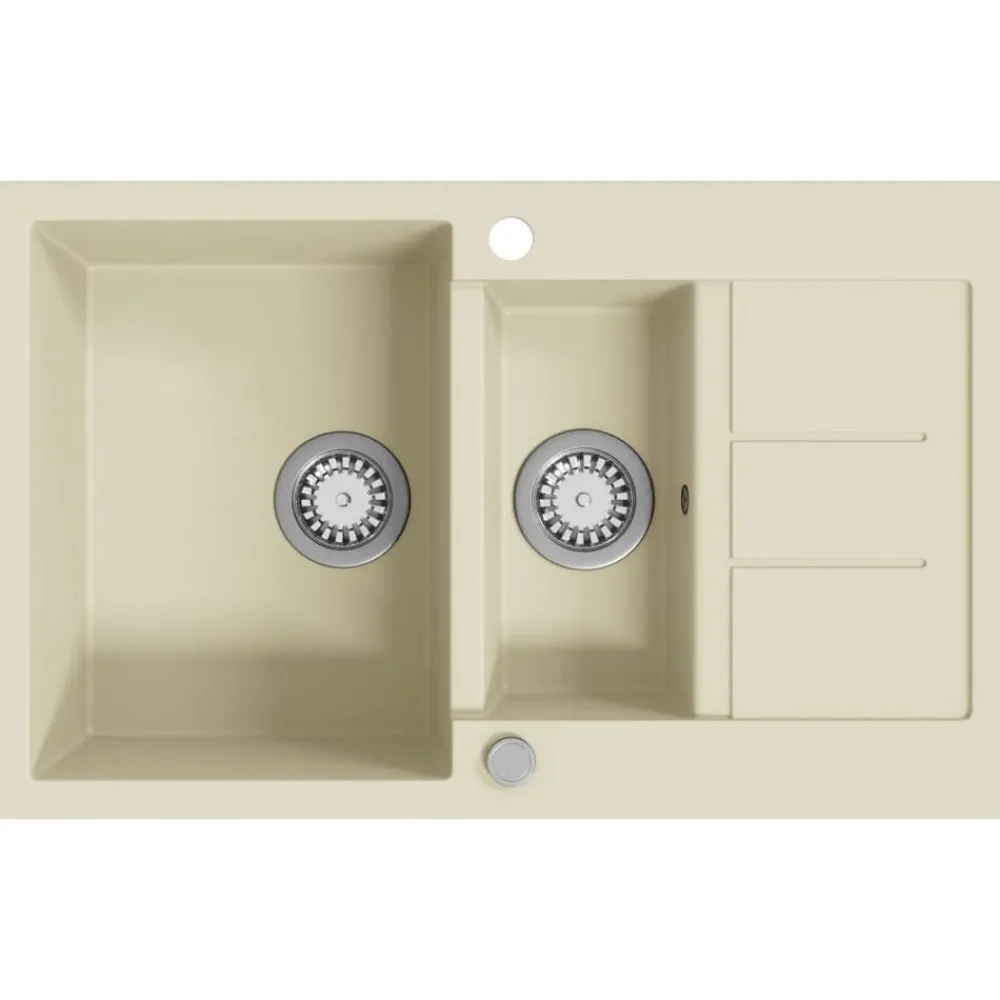 vidaXL Évier de cuisine Granit Double lavabo