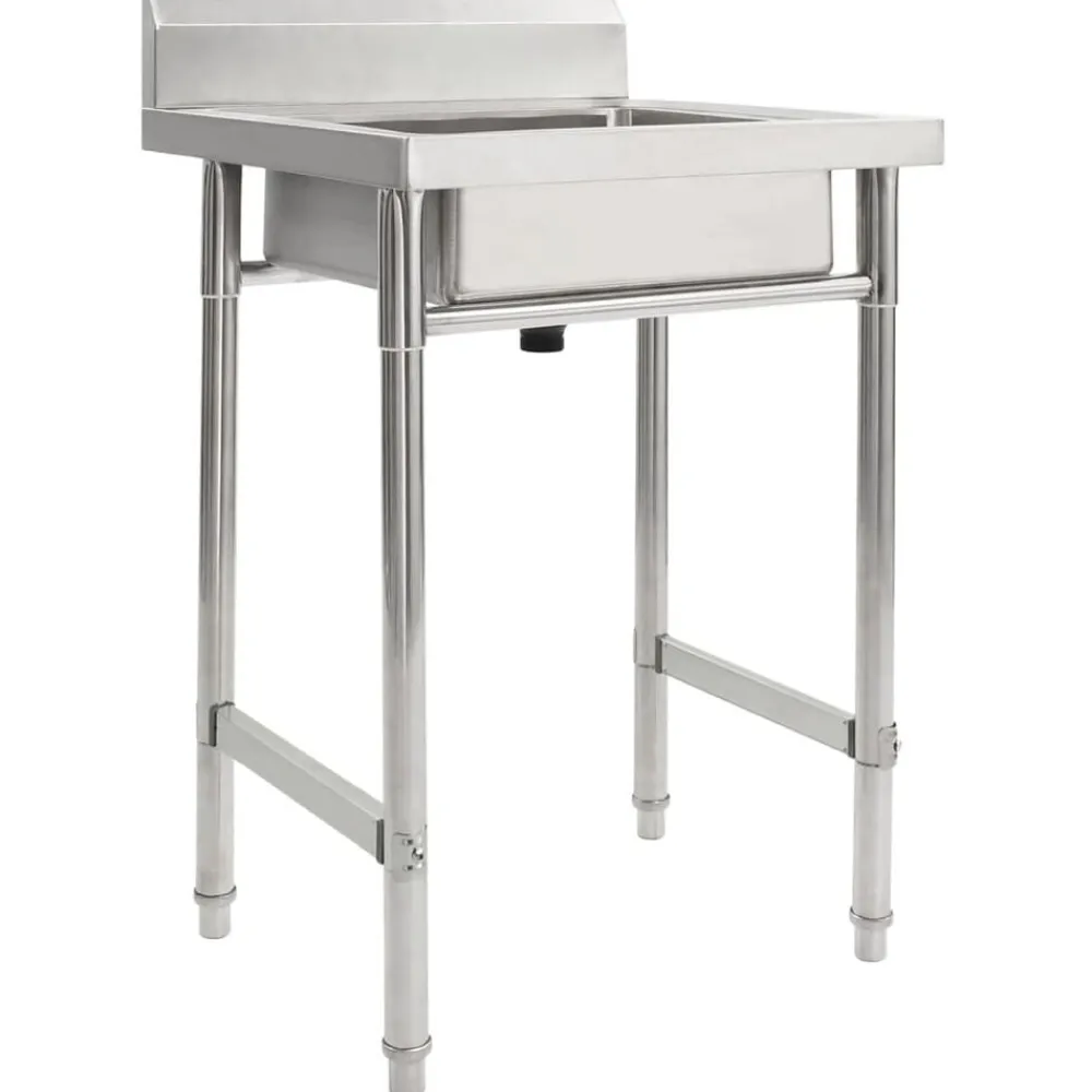 vidaXL Évier de cuisine Seul lavabo Acier inoxydable