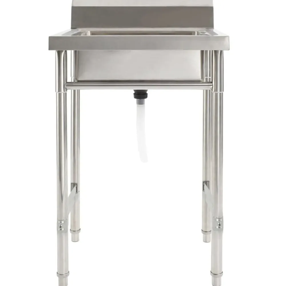 vidaXL Évier de cuisine Seul lavabo Acier inoxydable