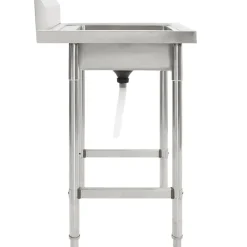 vidaXL Évier de cuisine Seul lavabo Acier inoxydable