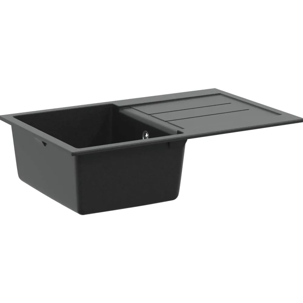 vidaXL Évier 780 x 500 mm 80% Quartz et 20% Résine