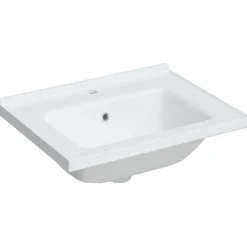 Plomberie-vidaXL Évier salle de bain blanc 61x48x19,5 cm rectangulaire céramique