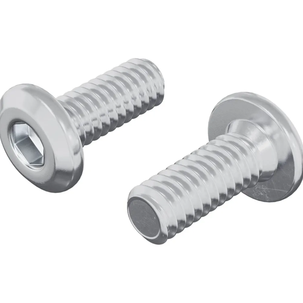 Accessoires De Quincaillerie-vidaXL Vis à Tête Bloquée 2 pcs Argenté M6 x 15 mm Acier