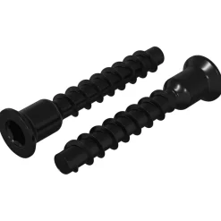 Accessoires De Quincaillerie-vidaXL Vis à tête de capuchon à douille 2 pcs Noir 7 x 40 mm Fer