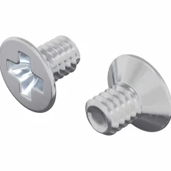 vidaXL Vis à tête fraisée 2 pcs Argenté M4 x 6 mm Acier