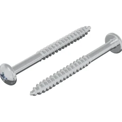vidaXL Vis en bois 2 pcs Argenté 9,8 x 53 mm Acier