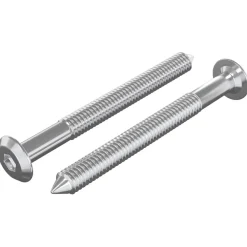 Accessoires De Quincaillerie-vidaXL Vis pour meubles 2 pcs Argenté M6 x 60 mm Acier