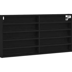 Étagères-vidaXL Vitrine Chêne noir 100 x 8,5 x 50 cm Bois d'ingénierie Chêne noir