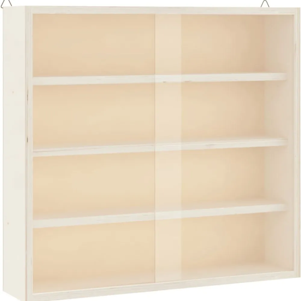 vidaXL Vitrine de collection en bois avec portes 40x8,5x37cm