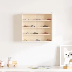vidaXL Vitrine de collection en bois avec portes 40x8,5x37cm