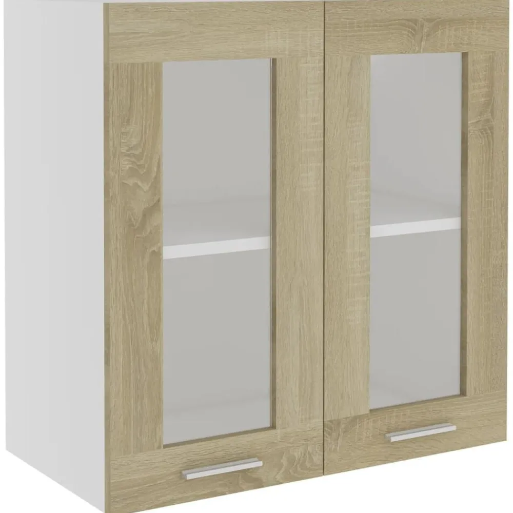 Armoires & Meubles De Rangement-vidaXL Vitrine suspendue "Lyon" Chêne Sonoma 60 x 31 x 60 cm Bois d'ingénierie Chêne sonoma