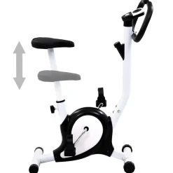Entraînement & Fitness-vidaXL Vélo d'appartement avec résistance à courroie Noir