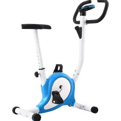 Entraînement & Fitness-vidaXL Vélo d'appartement avec résistance à courroie Bleu