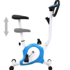 Entraînement & Fitness-vidaXL Vélo d'appartement avec résistance à courroie Bleu
